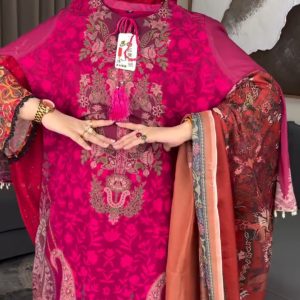 Dubai Silk Three Piece (Red)